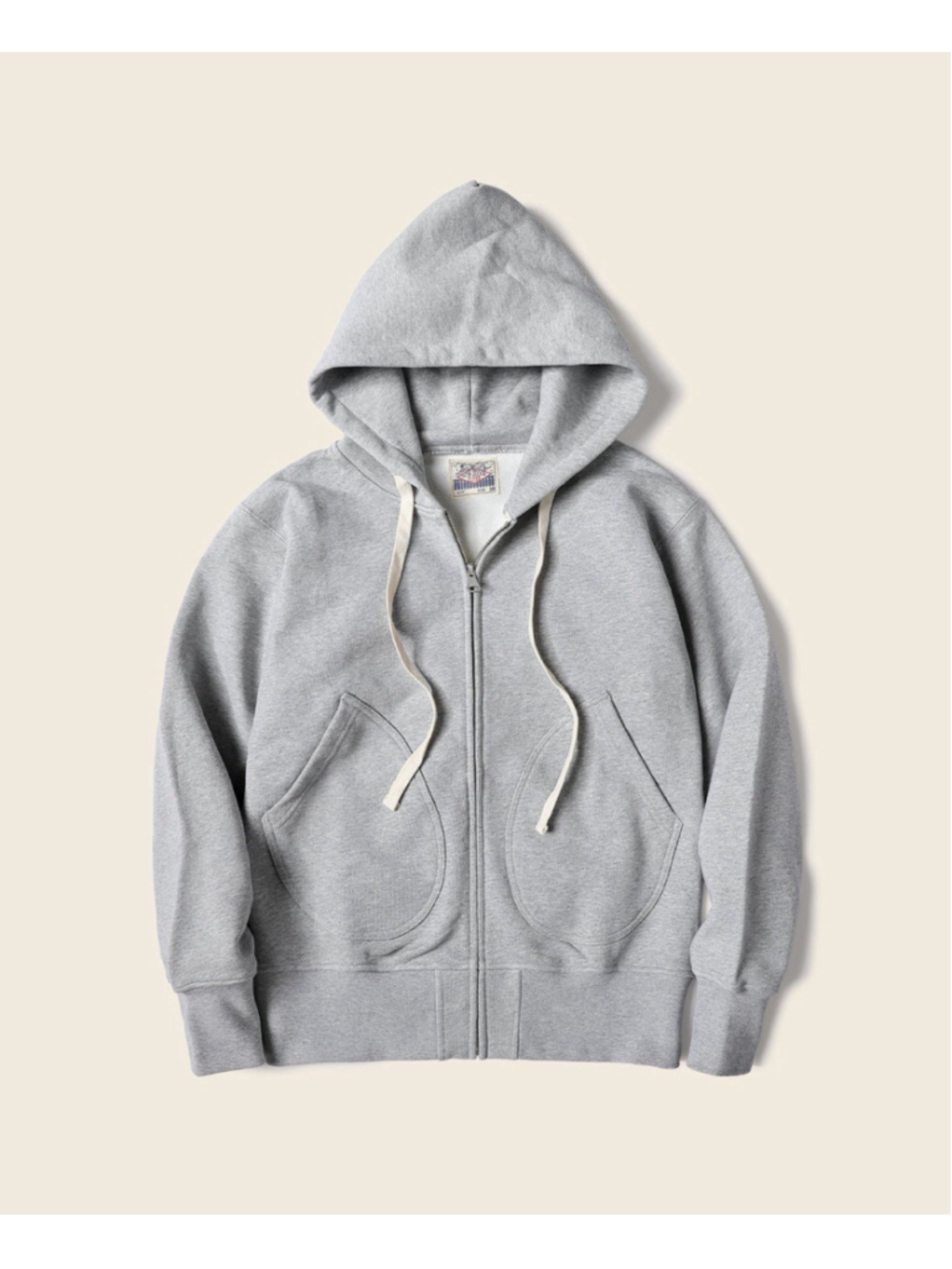 17.5 oz Terry Cloth Zip-Up Hoodie Gray Bronson Non Stock Mfg. Co. 42 - Picture 3 of 7
